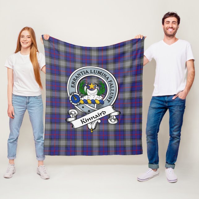 Kinnaird Clan Abzeichen Tartan Kariert Fleecedecke (Beispiel)