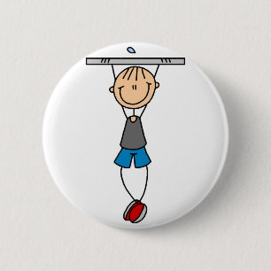 Kinnstütze Knopf von Stick Figure Button