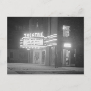 Kino bei Nacht, 1941 Postkarte