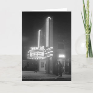 Kino bei Nacht, Greensboro, Georgia 1940er Jahre Karte