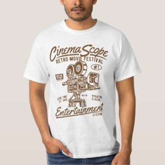 Kino-Bereich-Retro Film-Festival-Vintager Entwurf T-Shirt