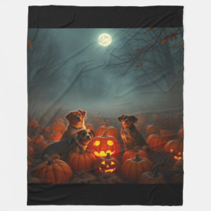 Kino-Kürbisfeld-Haustierdecke Herbstmagie Fleecedecke
