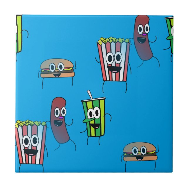Kino-Popcorn Fliese (Vorderseite)