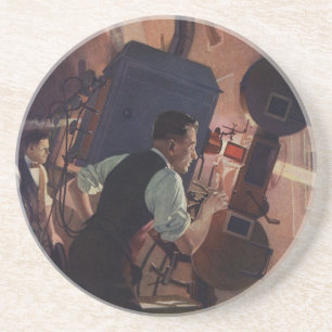 Kino-Projektionist, Vintage-Geschäft Untersetzer