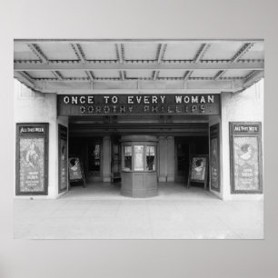 Kino Rialto, 1920. Vintage Foto Poster