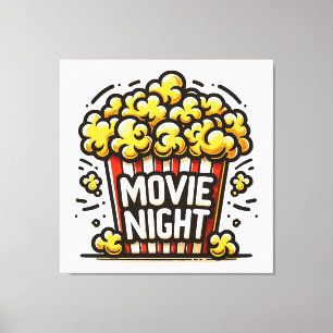 Kinoabend Delight Playful Popcorn Leinwanddruck