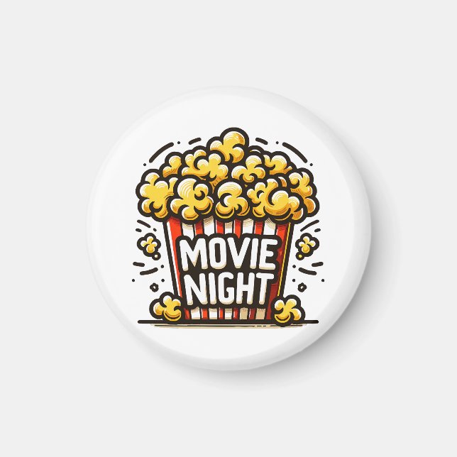 Kinoabend Delight Playful Popcorn Magnet (Vorne)