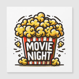 Kinoabend Delight Playful Popcorn Magnetkarte
