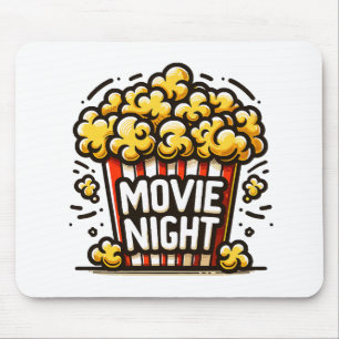 Kinoabend Delight Playful Popcorn Mousepad