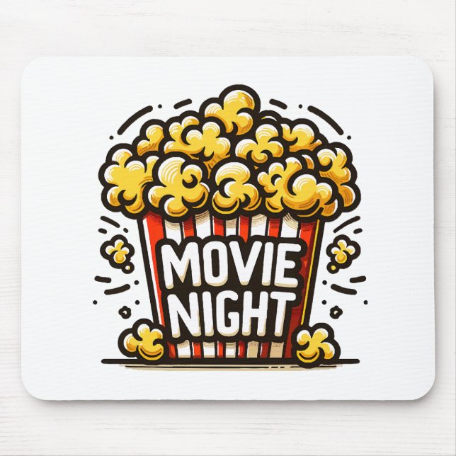 Kinoabend Delight Playful Popcorn Mousepad (Vorne)