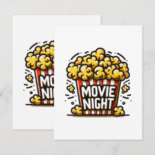 Kinoabend Delight Playful Popcorn RSVP Karte
