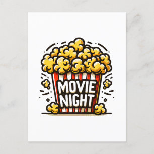 Kinoabend-Vergnügen Spielzeug-Popcorn Einladungspostkarte