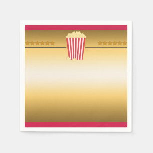 Kinofilm Popcorn Ticket Geburtstagsparty Serviette