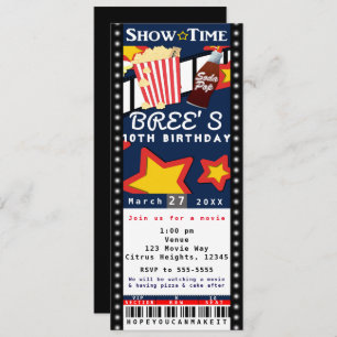 Kinofilm Popcorn VIP Party Einladung