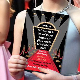 Kinofilm Premiere Geburtstagsparty Einladung