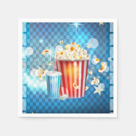 Kinofilme Filmabend Popcorn Soda Party Serviette