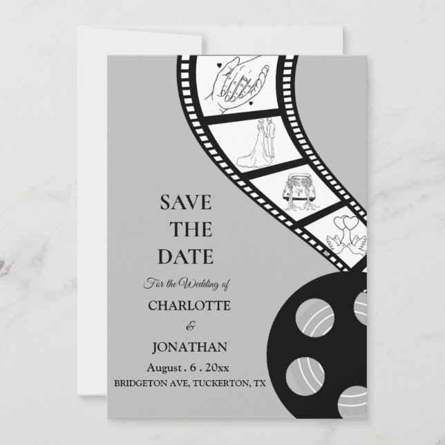 Kinofilmstreifen Save The Date (Vorderseite)
