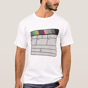 Kinogleicher Klappenbrett-Farbverlauf Retro-Film T-Shirt