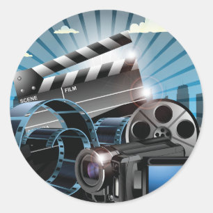 Kinoindustrie Runder Aufkleber