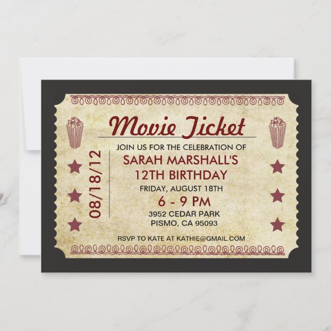 Kinokarte Einladung (Vorderseite)