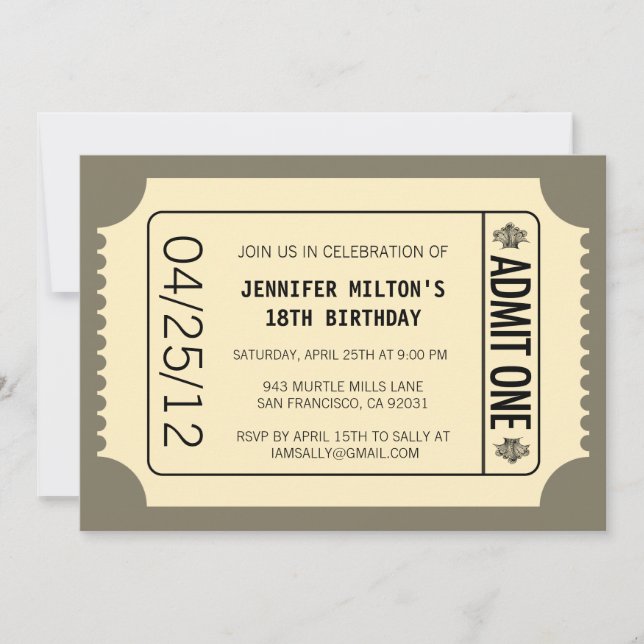 Kinokarte Einladung (Vorderseite)