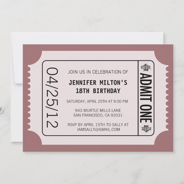 Kinokarte Einladung (Vorderseite)