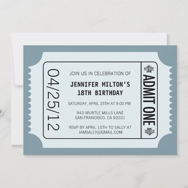 Kinokarte Einladung (Vorderseite)