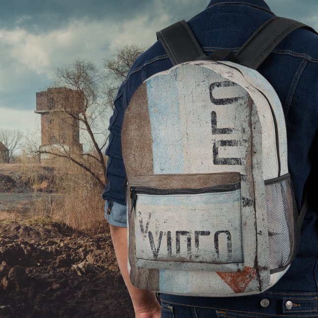 Kinoliebhaber im Stil eines urbanen Loftes Bedruckter Rucksack (Von Creator hochgeladen)