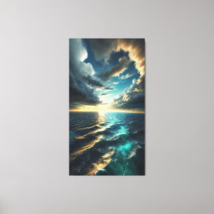 Kinoozean-Horizont - Kunstdruck auf Leinwand