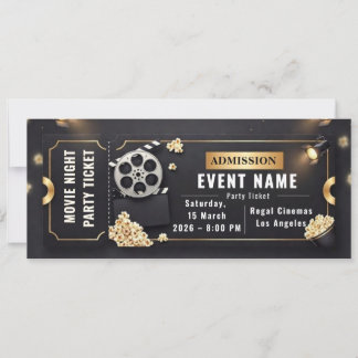 Kinoparty-Ticket Vorlagen zum Bearbeiten 2026