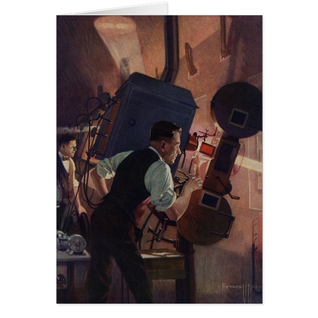 Kinoprojektionist, Vintages Geschäft (Vorne)