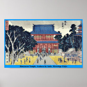Kinryuzan Tempel, Asakusa durch Ando, Hiroshige Poster