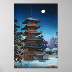 Kinryuzan Temple in Asakusa von Tsuchiya Koitsu Poster