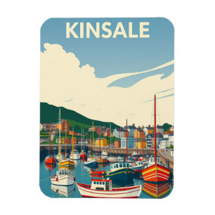 Kinsale Cork Ireland Travel Retro Magnet