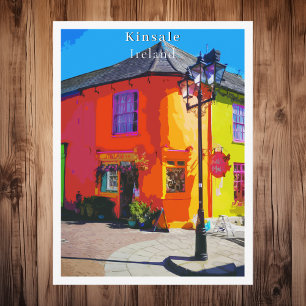 Kinsale Cork Irland Retro-Stil Postkarte