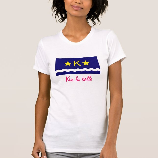 Kinshasa Flag "Kin la belle" T-Shirt (Vorderseite)
