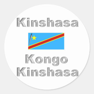 Kinshasa Runder Aufkleber