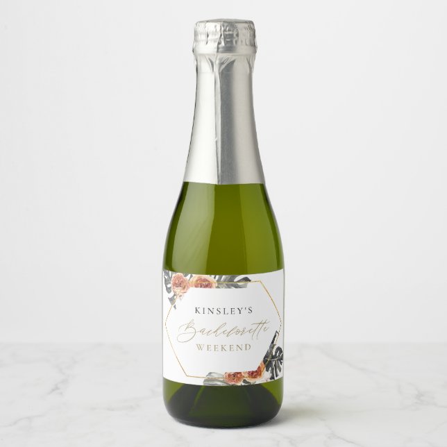 KINSLEY Boho Terracotta Bachelorette Mini Champagn (Vorderseite)