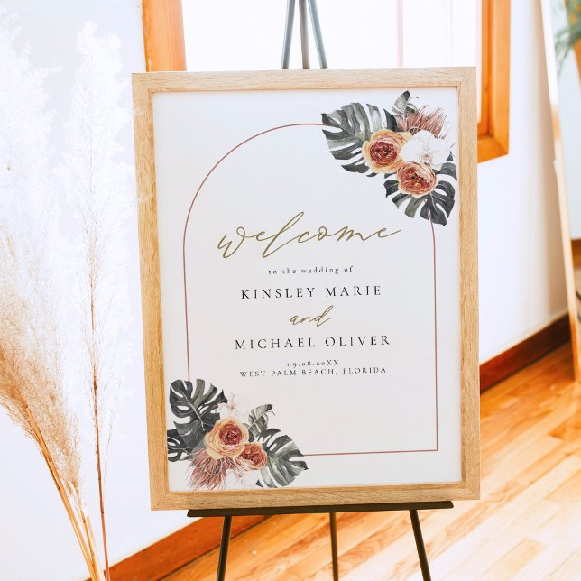 KINSLEY Boho Terracotta Wedding Welcome Poster (Von Creator hochgeladen)