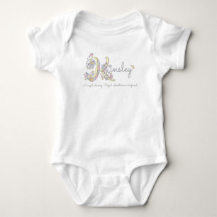 Kinsley Girls nennen personalisiertes Baby Baby Strampler