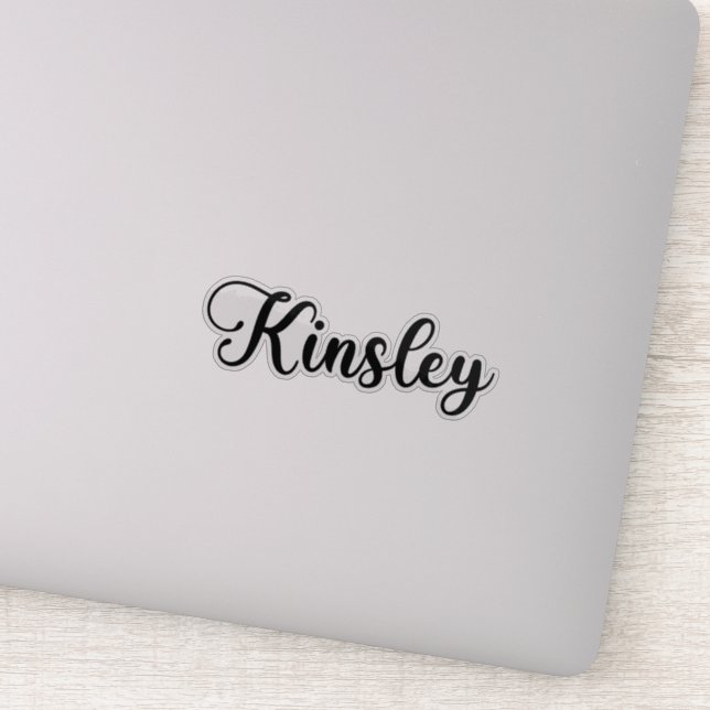 Kinsley Name - Handgeschriebene Kalligrafie Aufkleber (Detail)