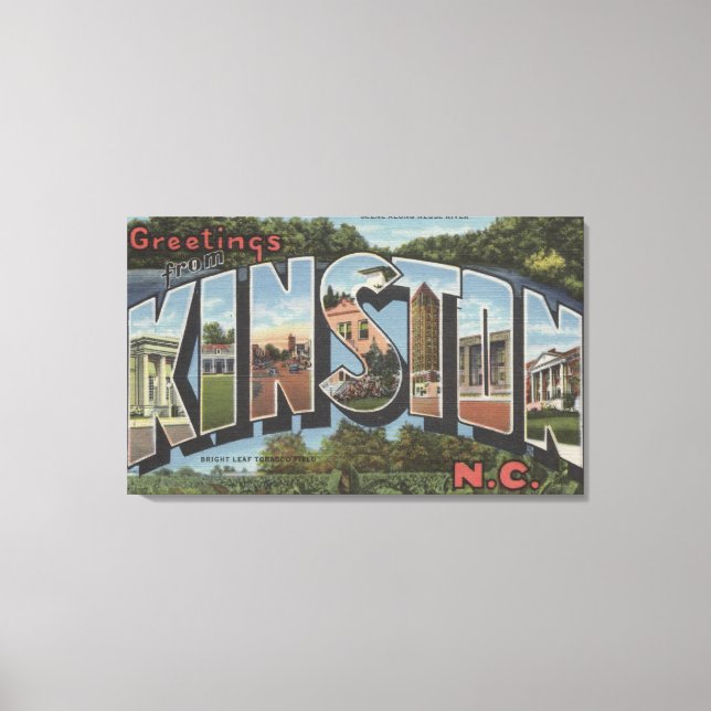 Kinston, North Carolina - Große Briefszenen Leinwanddruck (Vorderseite)