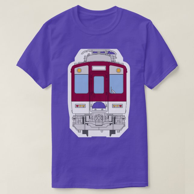 Kintetsu Japanische elektrische Zugfront zeichnend T-Shirt (Design vorne)