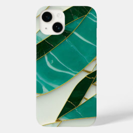 Kintsugi Aesthetic Jade Marmor Case-Mate iPhone 14 Hülle