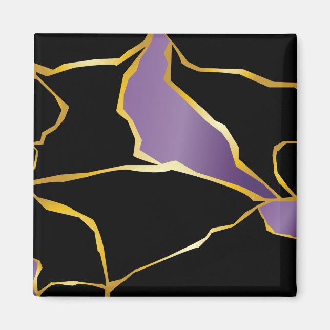 Kintsugi Amethyst Accents Magnet (Vorne)
