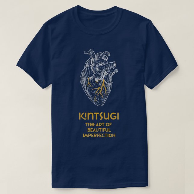 Kintsugi Art of Beautiful Imperfection Japanischer T-Shirt (Design vorne)