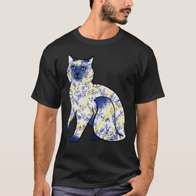 Kintsugi Cat v2 Klassischer T - Shirt (Vorderseite)