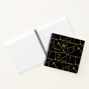 Kintsugi Gold Black Notizbuch