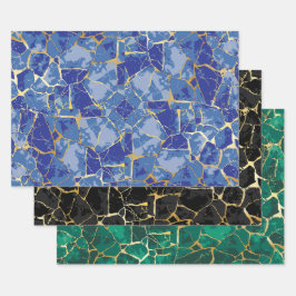 Kintsugi Goldader Geschenkpapier Set