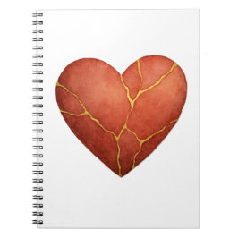 Kintsugi heart invitation notizblock